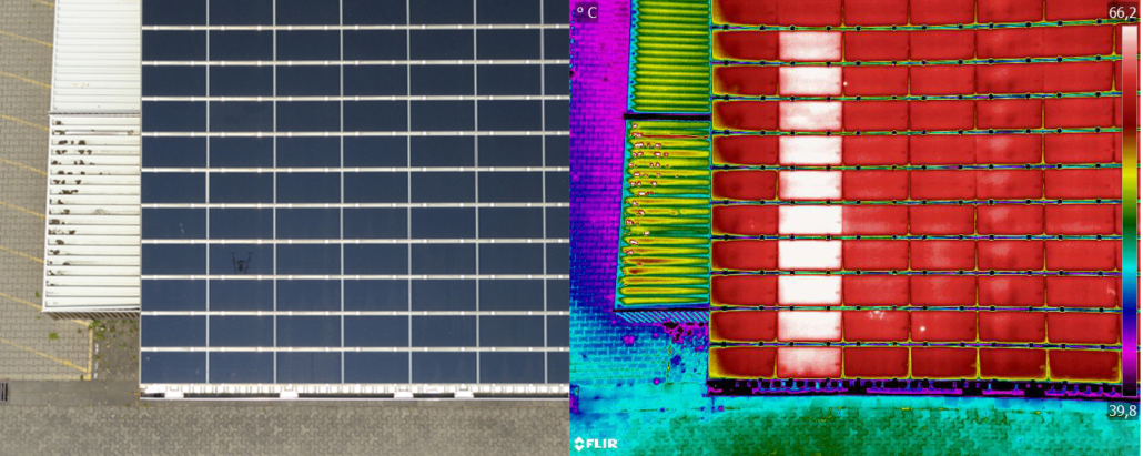 comparison real image thermal image
