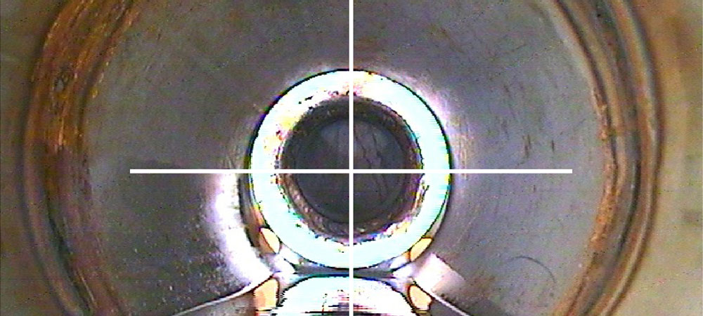 pipe camera with levelling