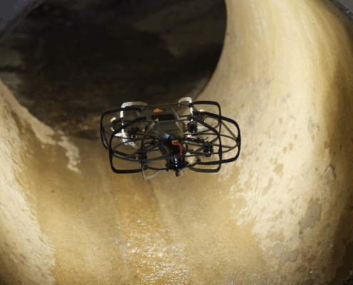 Kanalinspektion mit der Stereo 3 Sicherer Flug in engen Schächten